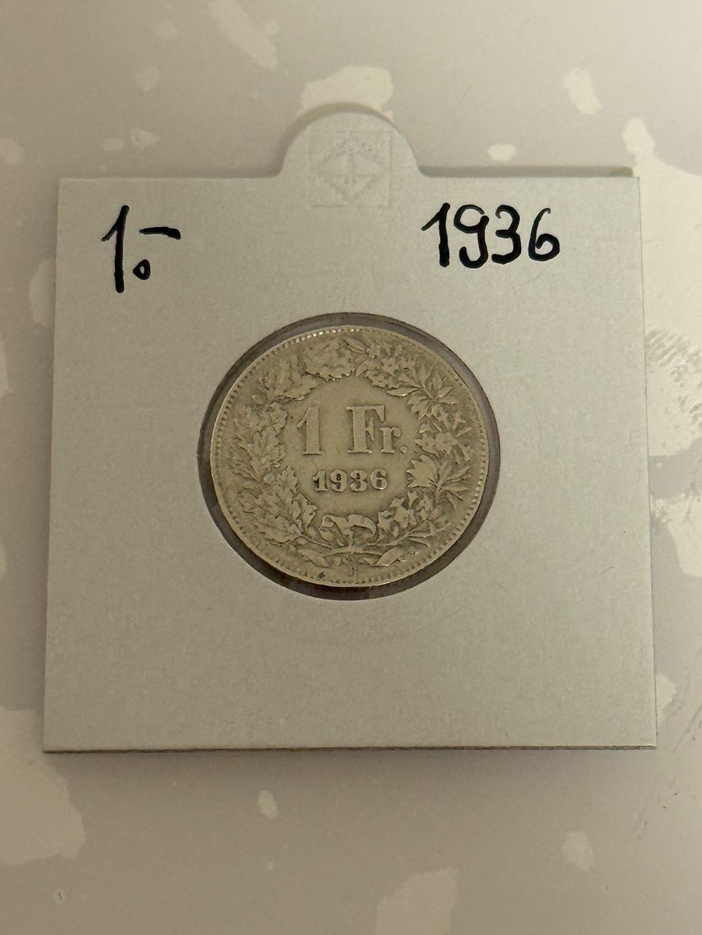 Tutti le monete: 1 Franken 1936  Rar – Usato da Wallisellen venduto da SWISS_SILVER1