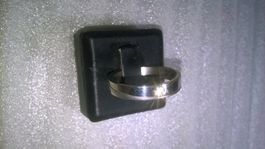ring edelsthal mit echt kristall,,,weiss kristall,,,glanzig