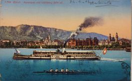 ZÜRICH - Alpenquai, Dampfschiff "HELVETIA" - 1912