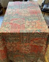 Grande nappe vintage Damart – Motifs Paysley (165 x 260 cm)