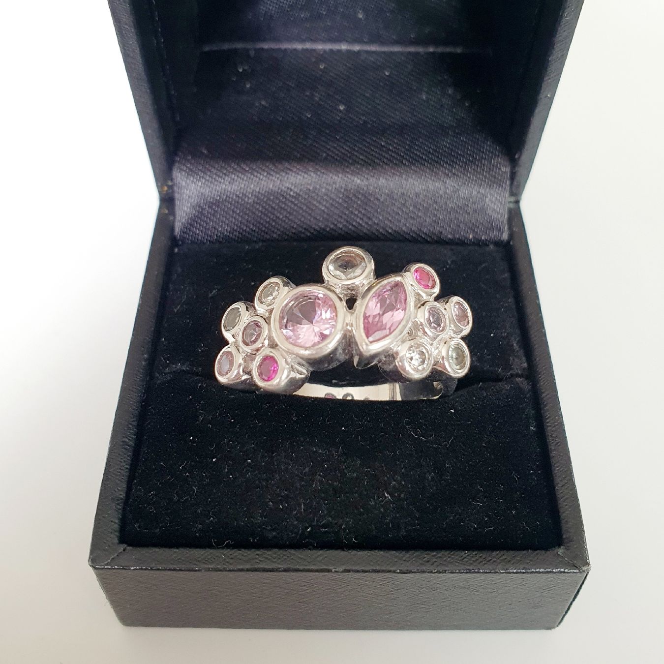 Anelli: Silber Ring 925  mit bunten Steinen gr. 19,1 mm – Usato da Kreuzlingen venduto da Wunderkiste123 8