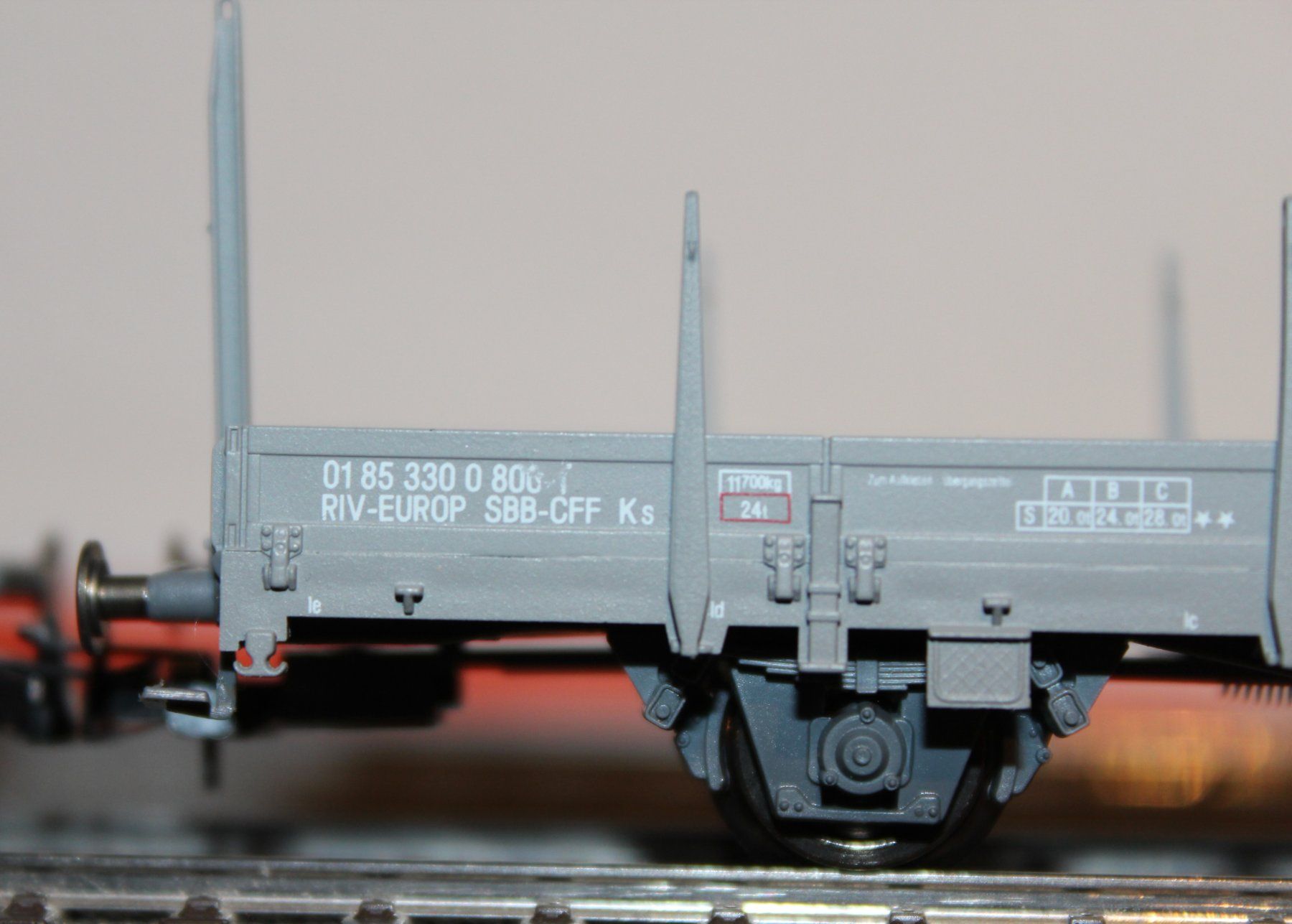 Roco Modelleisenbahnen: 3 Flachwagen SBB Ks – Neu (gemäss Beschreibung) aus Baden von bahnkorn 4
