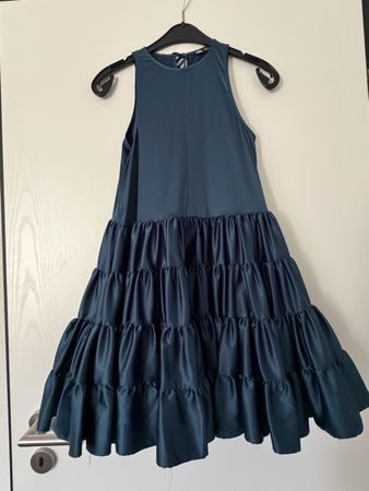 Vestito palloncino Zara verde petrolio 