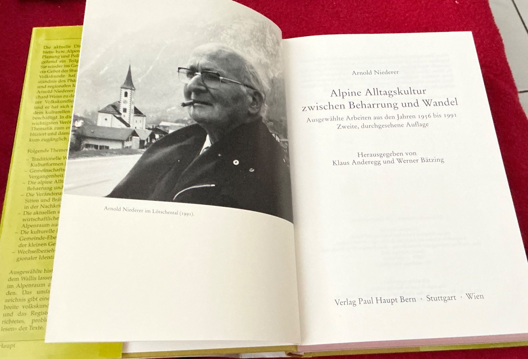 Libri: Alpine AlltagsKultur Volkskunde Lötschental - A. Niederer – Usato da Naters venduto da seidengut 1