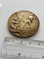 grosse alte Medaille um 1889 Eifelturm Himmelfahrt 41mm 27gr