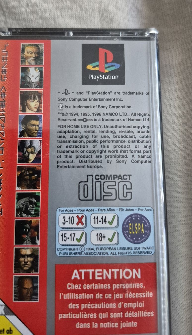 Sony Giochi: TEKKEN 2 PS1 PLATINUM 1996 MULTILANGUAGES JEU SPIEL RETRO – Usato da Grand-Lancy venduto da luc111 2
