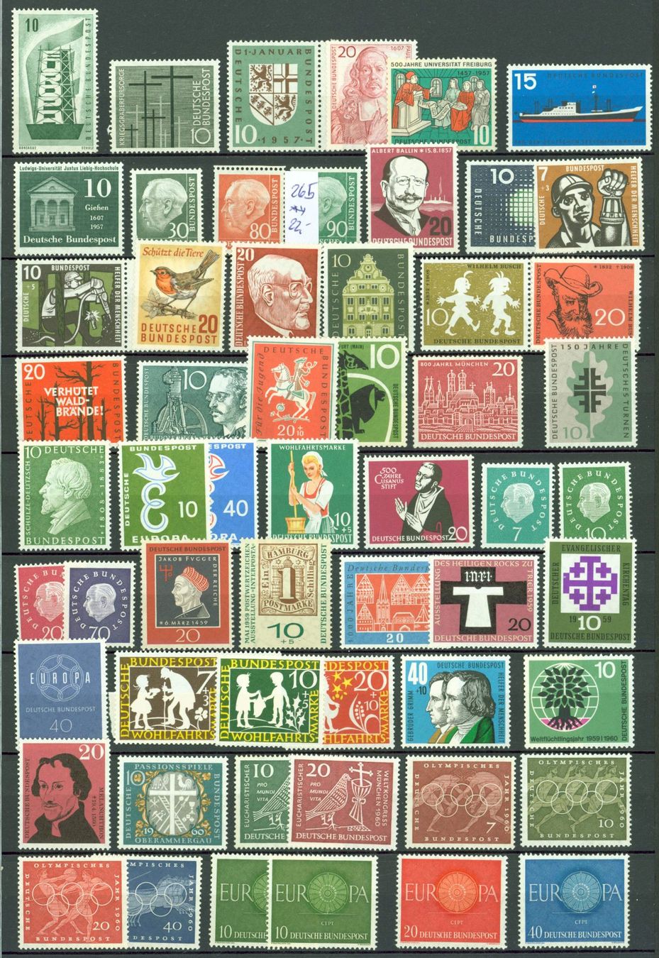 Tutti i francobolli: 10 Seiten BRD  grosse SAMMLUNG **  (AX229) – Nuovo (secondo la descrizione) da Seuzach venduto da Harri19