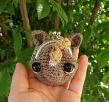 Amigurumi Schlüsselanhänger mit Pferd Geldbörse