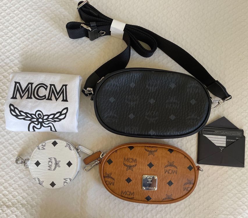Original MCM "Aren Multifunction Crossbody Pouch in Visetos" Kaufen