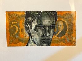 Antonio Natale peintre contemporain sur billets de banque
