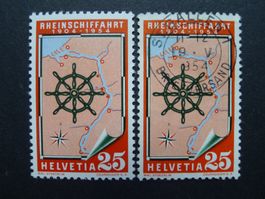 1954 Nr. 318.Ab.2 Gründruck nach Oben verschoben O+**