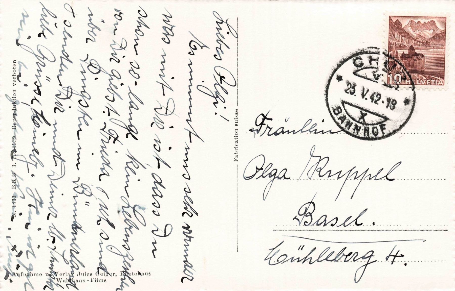 Cartoline postali: Chur mit falknis – Usato da Biasca venduto da Blenio71 1