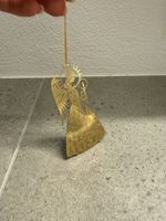 Goldener Weihnachtsengel Christbaumschmuck Anhänger Messing 