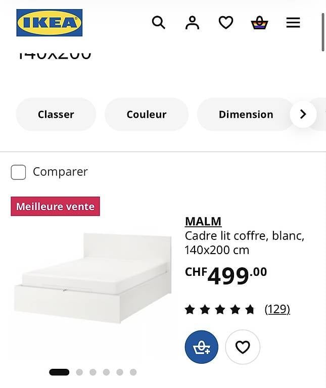 Letti: Lit coffre 140x200cm avec matelas – Usato da Lausanne venduto da celinech14 2