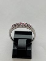 Weissgoldring /Rubinen 14 Karat