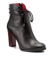 Karino Leder-Stiefeletten – Gr. 40, Schwarz