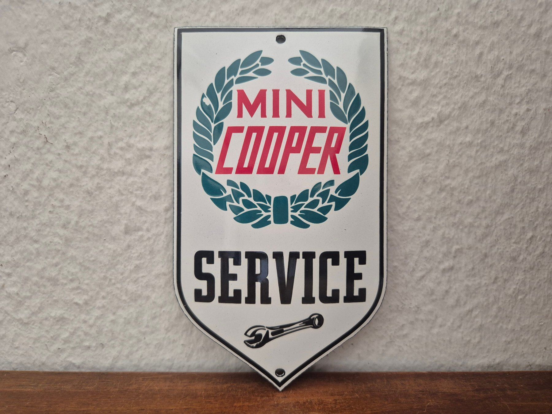 Mini Insegne: Emailschild Mini Cooper Auto Service Garage Emaille Schild – Nuovo (secondo la descrizione) da Schaffhausen venduto da pfanis09 1