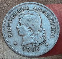ARGENTINIEN 10 CENTAVOS 1918
