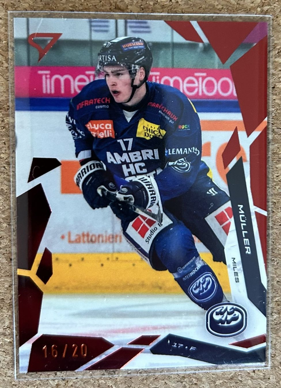 Sportzoo Carte collezionabili: HC Ambri-Piotta Red Parallel Miles Müller 16/20 – Nuovo (secondo la descrizione) da Cham venduto da 9inches