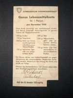 Rationskarte Lebensmittel 1939