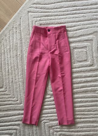 Zara high waist pink pants XS