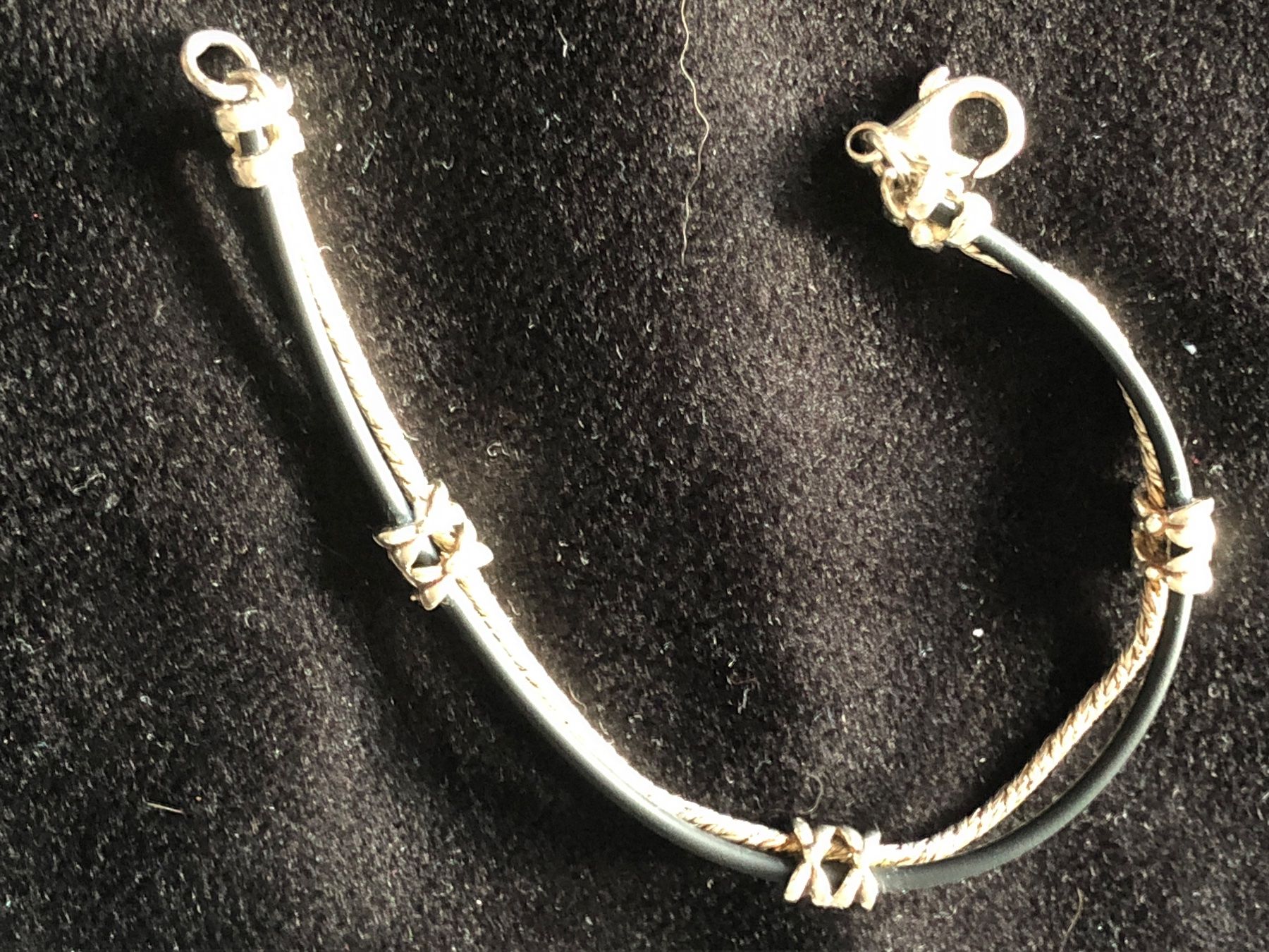 Bracciali & Braccialetti: Sterling Silber 925 Armband Kautschuks 18cm – Usato da Läufelfingen venduto da Original100 4