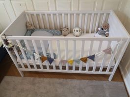 Babybett Sundvik weiss 120x60