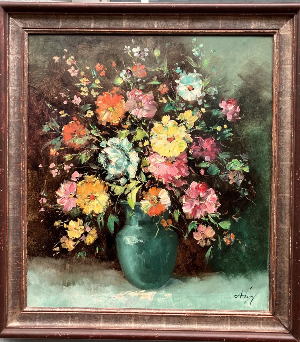 Dipinti: Sehr  schönes Blumen Gemälde 80x70cm – Usato da Zürich venduto da otomado 2