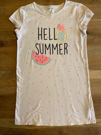 Kleid HELLO SUMMER vertbaudet, 134/140cm, Baumwolle, BRIEF