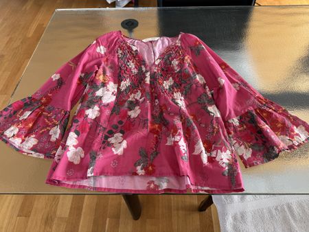 Damen Bluse Odd Molly pink Blumenmuster Grösse 0