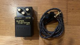 Boss SD-1 Super OverDrive Gitarrenpedal + Kabel