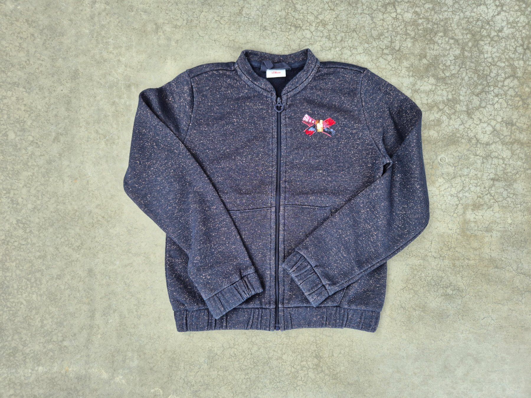 S.Oliver Maglioni & Felpe: Glitzersweatjacke von S.Oliver Gr. 128/134 – Usato da Jona venduto da Mimimi87