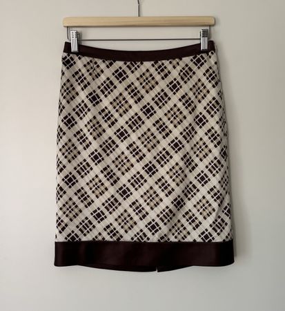 HUGO Hugo Boss Rock Gr. 38 M Damen Karo Beige Braun 