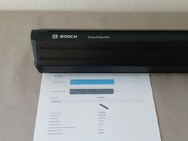 Bosch PowerTube 625 vertikal Akku - 604Wh 96.6% +Messbericht