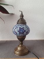 Mosaik Tischlampe blau orientalisch Metall 