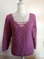 selbstgehäkelter Pullover Grösse M/L