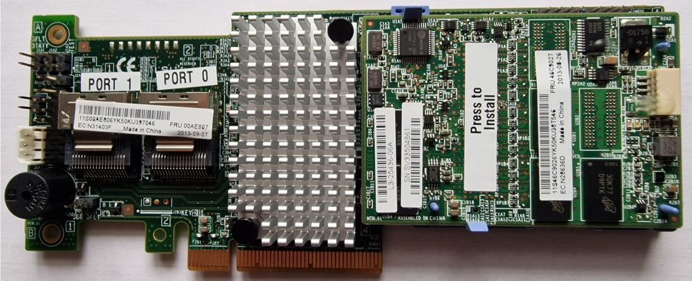IBM SERVER RAID FRU00AE8Q7 Controller + 1GB FLASH CARD (Gebraucht) in ...