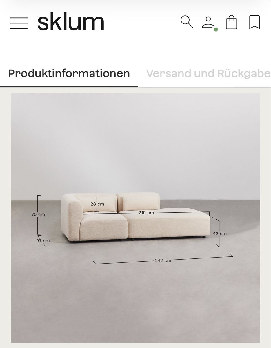 Sofas: SKLUM Modular Sofa Top Zustand  – D'occasion à Unterkulm par kra_2kp7 1