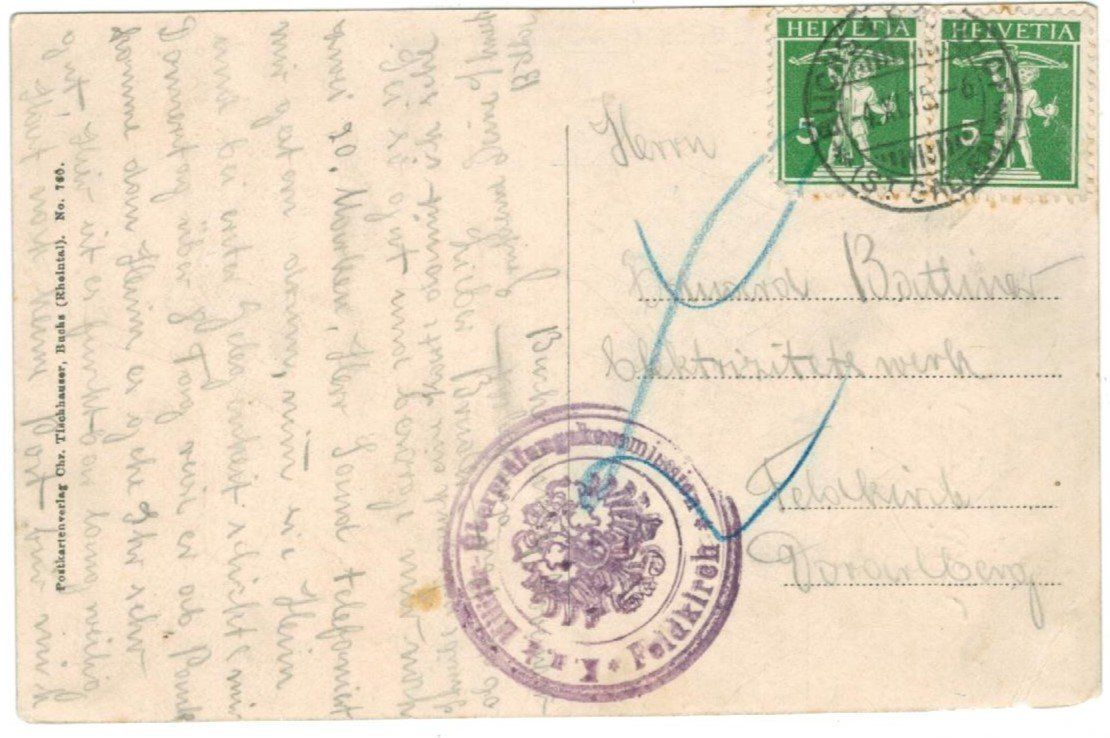 Ansichtskarten: AK Buchs, Grünaustrasse – Gebraucht aus Zürich von Tolima194 1