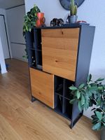 Schrank Buche/Anthrazit mit Türen und Fächern guter Zustand