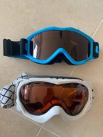 Kinder Skibrillen Set weiss & blau