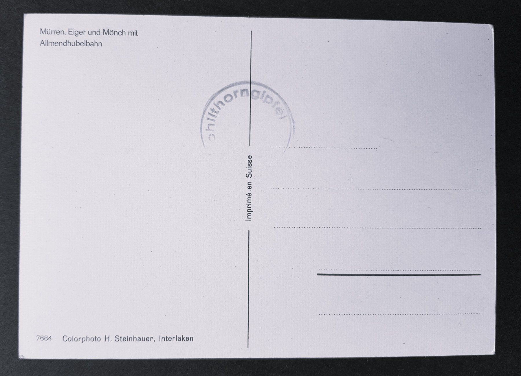 Cartoline postali: Ansichtskarte Mönch + Eiger mit Allmendhubelbahn ungebraucht – Nuovo (secondo la descrizione) da Winterthur venduto da Joschko 1