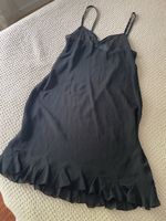 Nachthemd Schwarz Grösse S mit Spitze und Rüschen 100% Polye