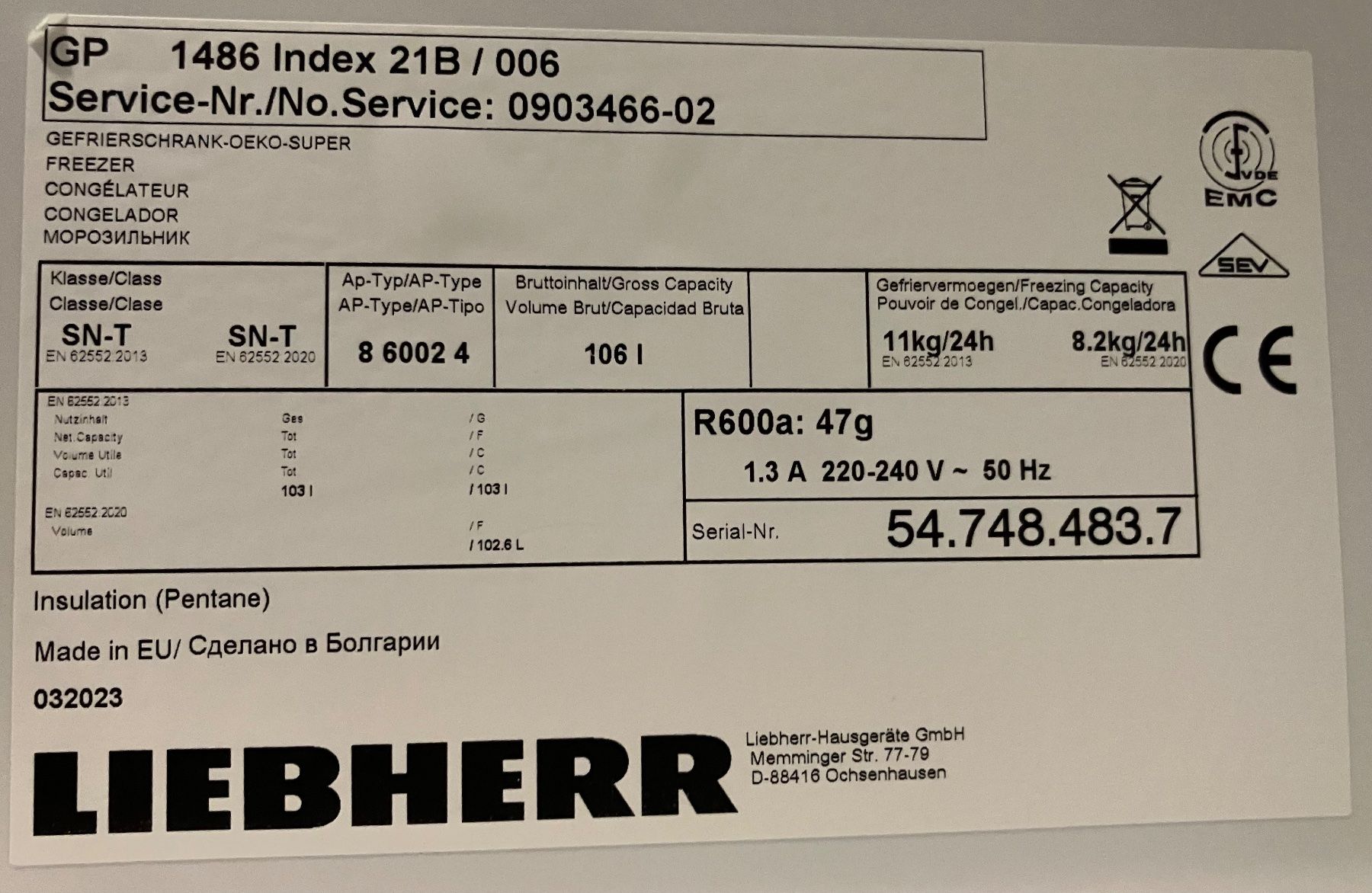 Liebherr Gefrierschrank: Gefrierschrank LIEBHERR – Gebraucht aus Schaffhausen von zigi8200 5