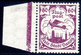 1921 FLUGPOSTMARKE II MI NR 67Y KAT. 850.-  MIT BEFUND - DE