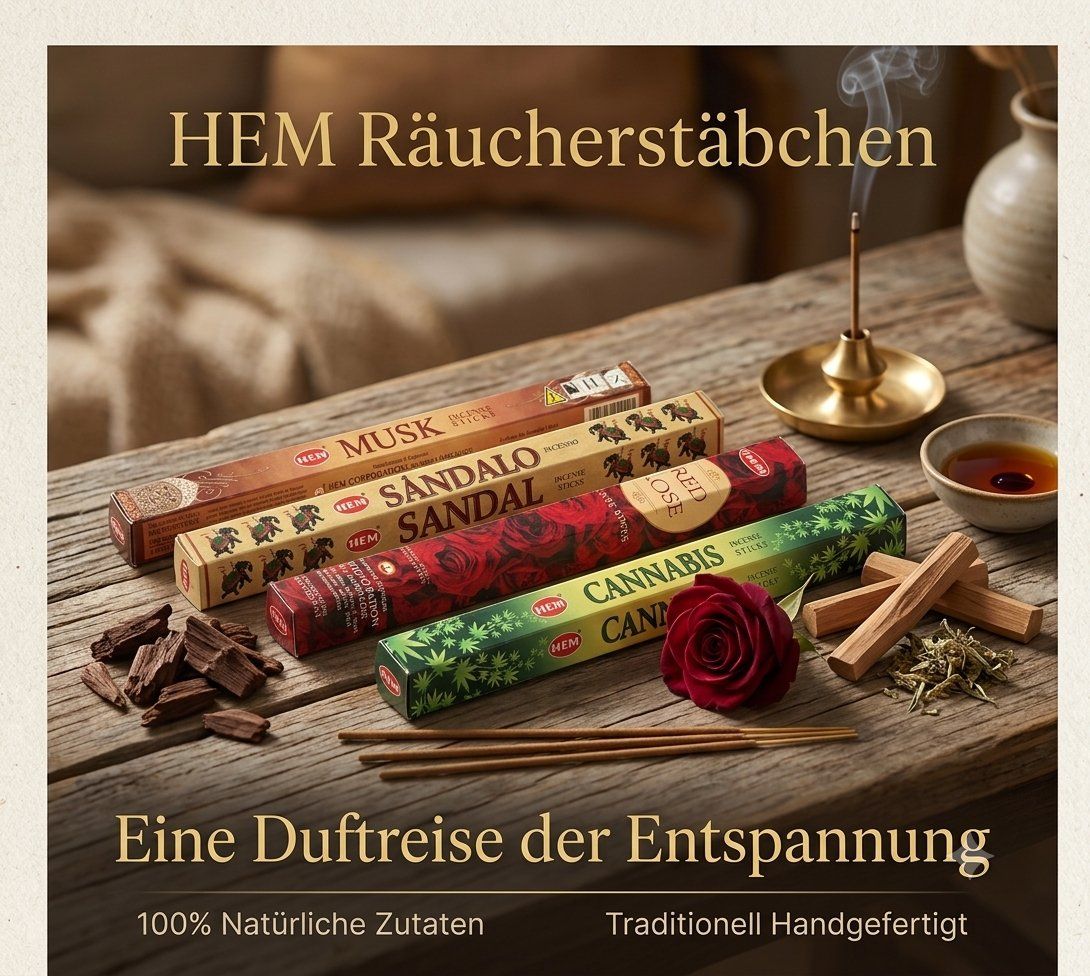 Candele: HEM Räucherstäbchen Set 4 Packungen Diverse Düfte ab 1.- – Nuovo e nell'imballaggio originale da Ebmatingen venduto da cha_7g7p