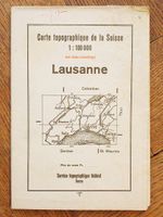 Topographische Karte, Lausanne 1937