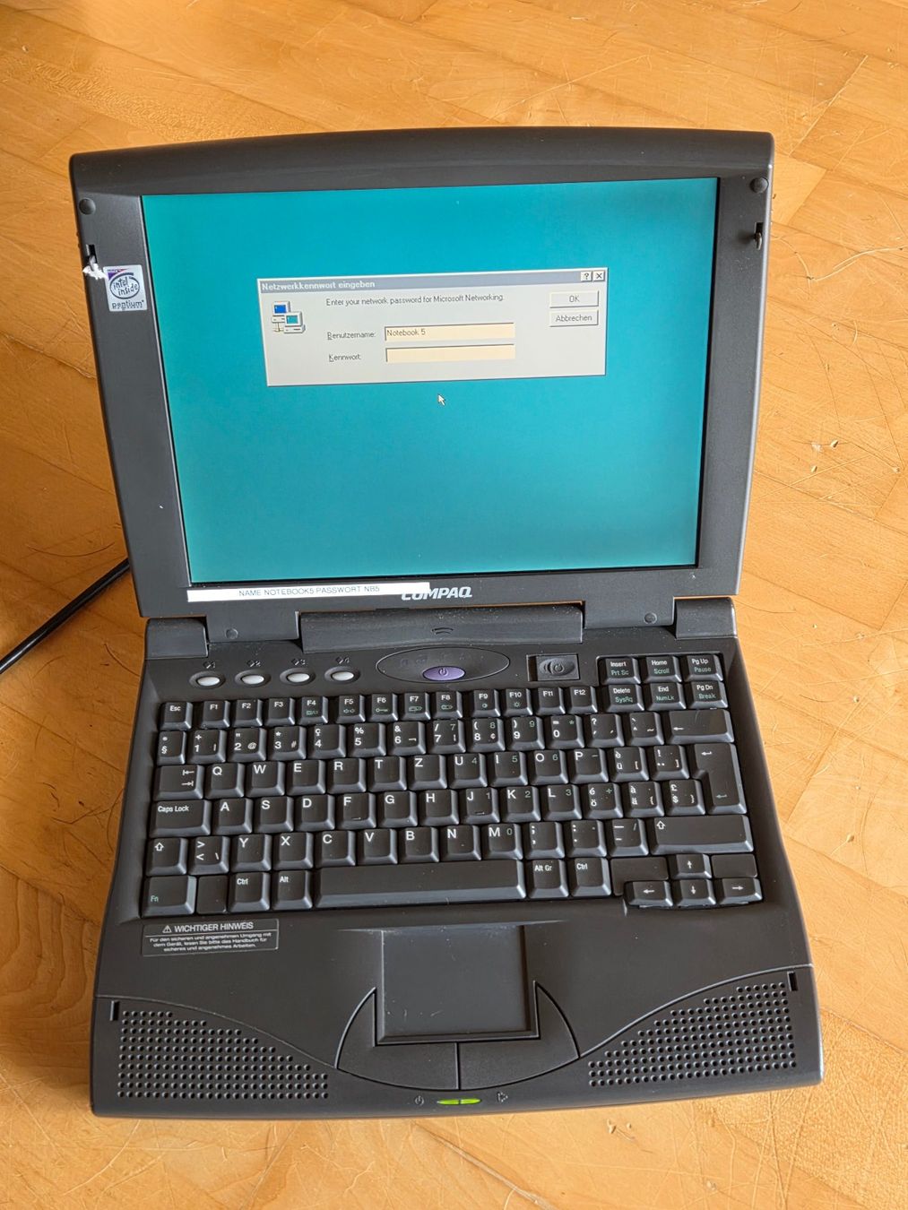 Compaq Notebook: Vintage COMPAQ Notebook ARMADA 1500DT – Usato da Moosseedorf venduto da Ischa 1