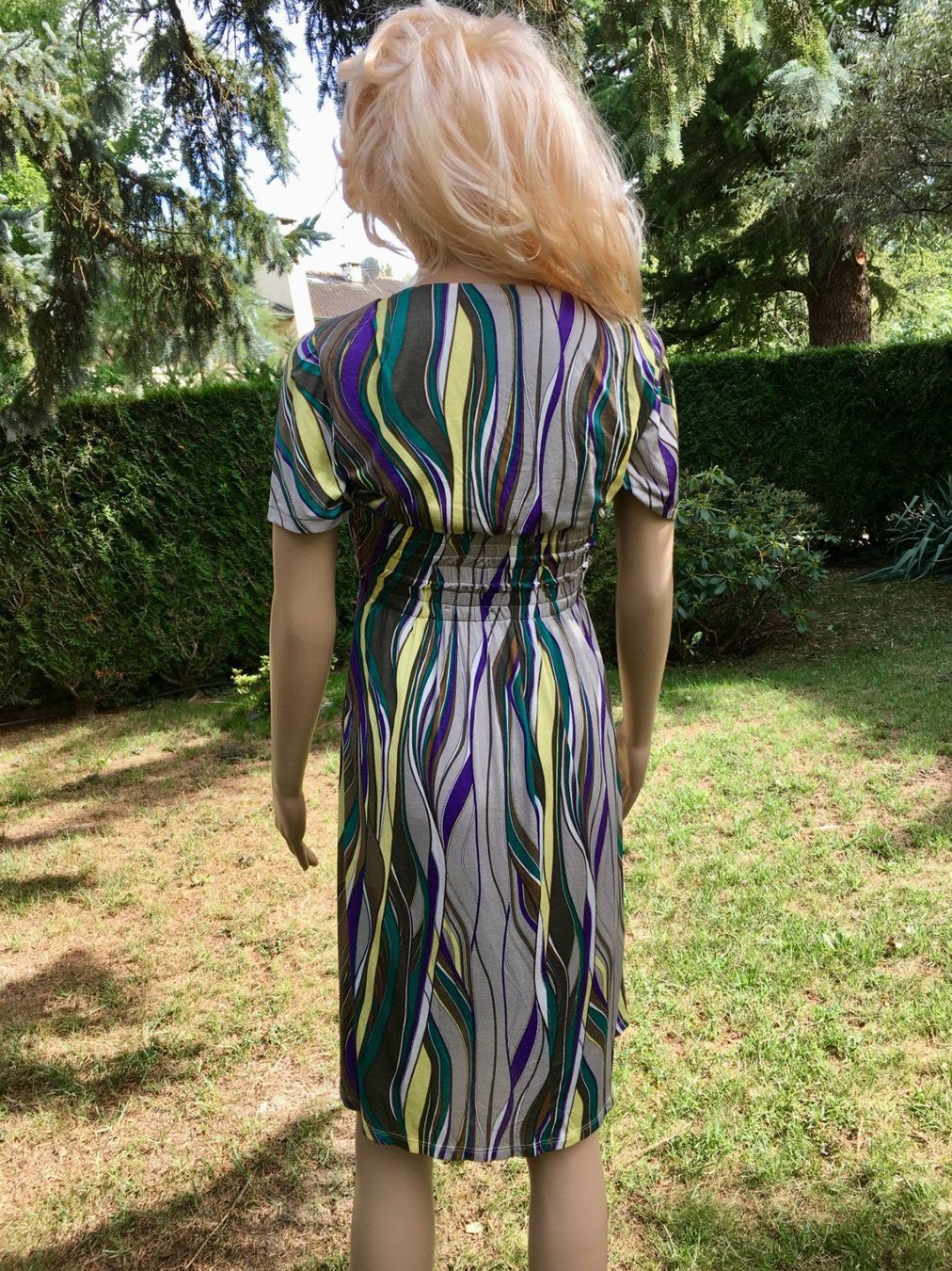 Max Mara Vestiti: Robe d'été colorée Max Mara Studio, Italie. Taille M – Usato da Chêne-Bougeries venduto da Vintage-Era 7