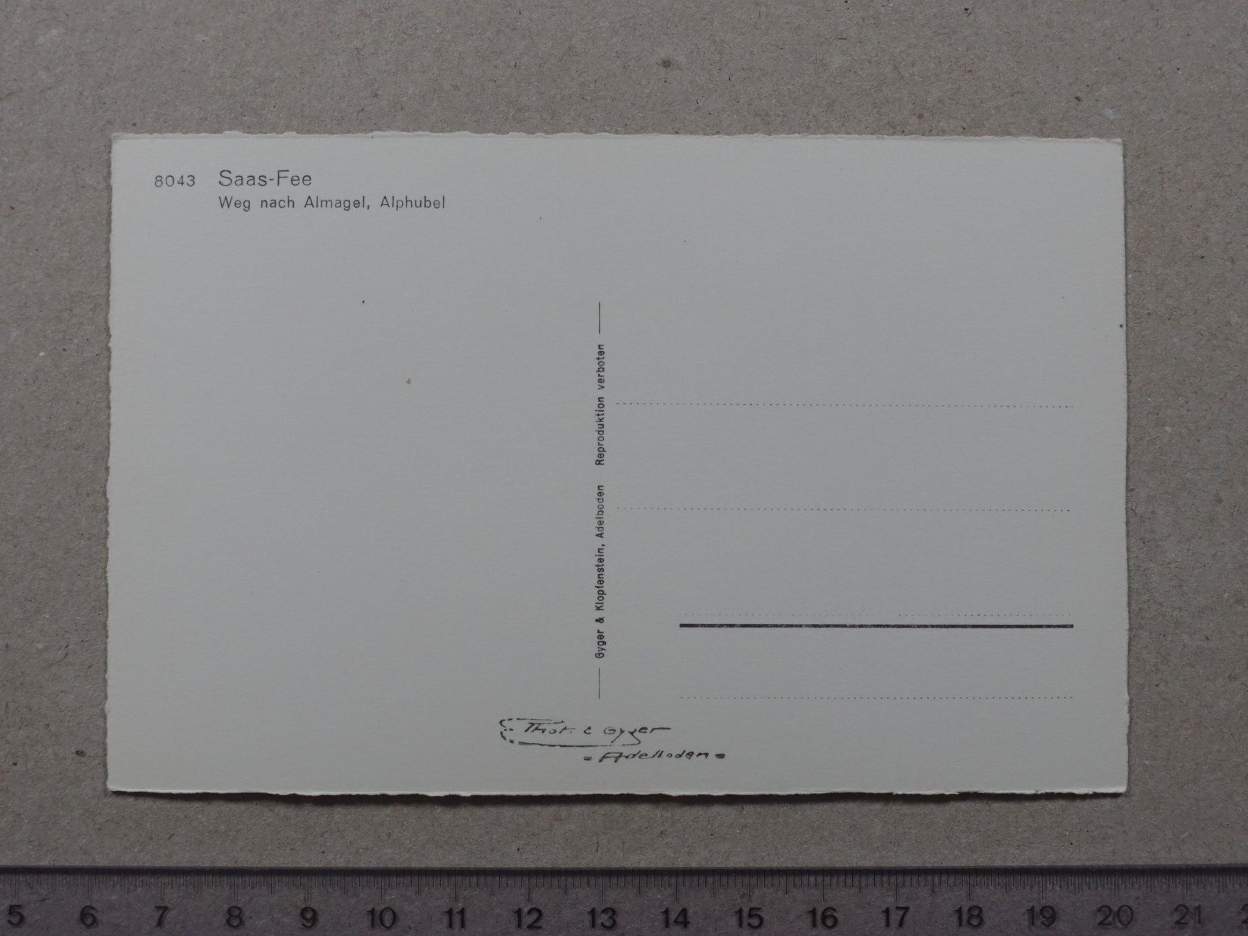 Cartoline postali: Saas-Fee – Usato da Lenzburg venduto da fh1 1